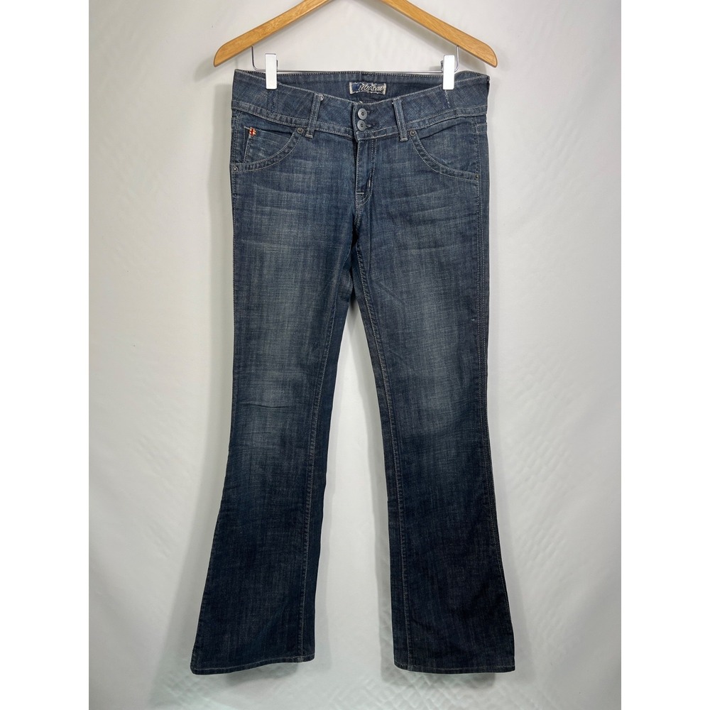 HUDSON Women's Jeans‎ Bootcut Dark Wash Low Rise Blue Size 28 (ACTUAL 32X33)
